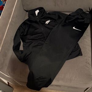 Nike Black Tracksuit with White Swoosh Logos